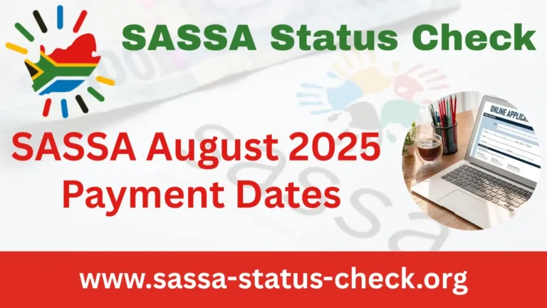 SASSA August 2025 Payment Dates