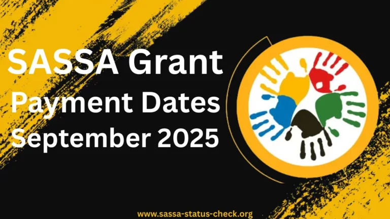SASSA Grant Payment Dates for September 2025